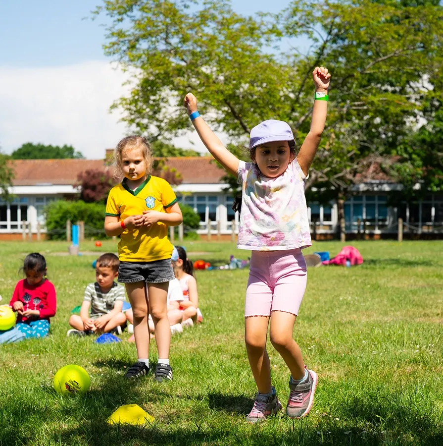 Children playing outdoor games during Ware Holiday Camp